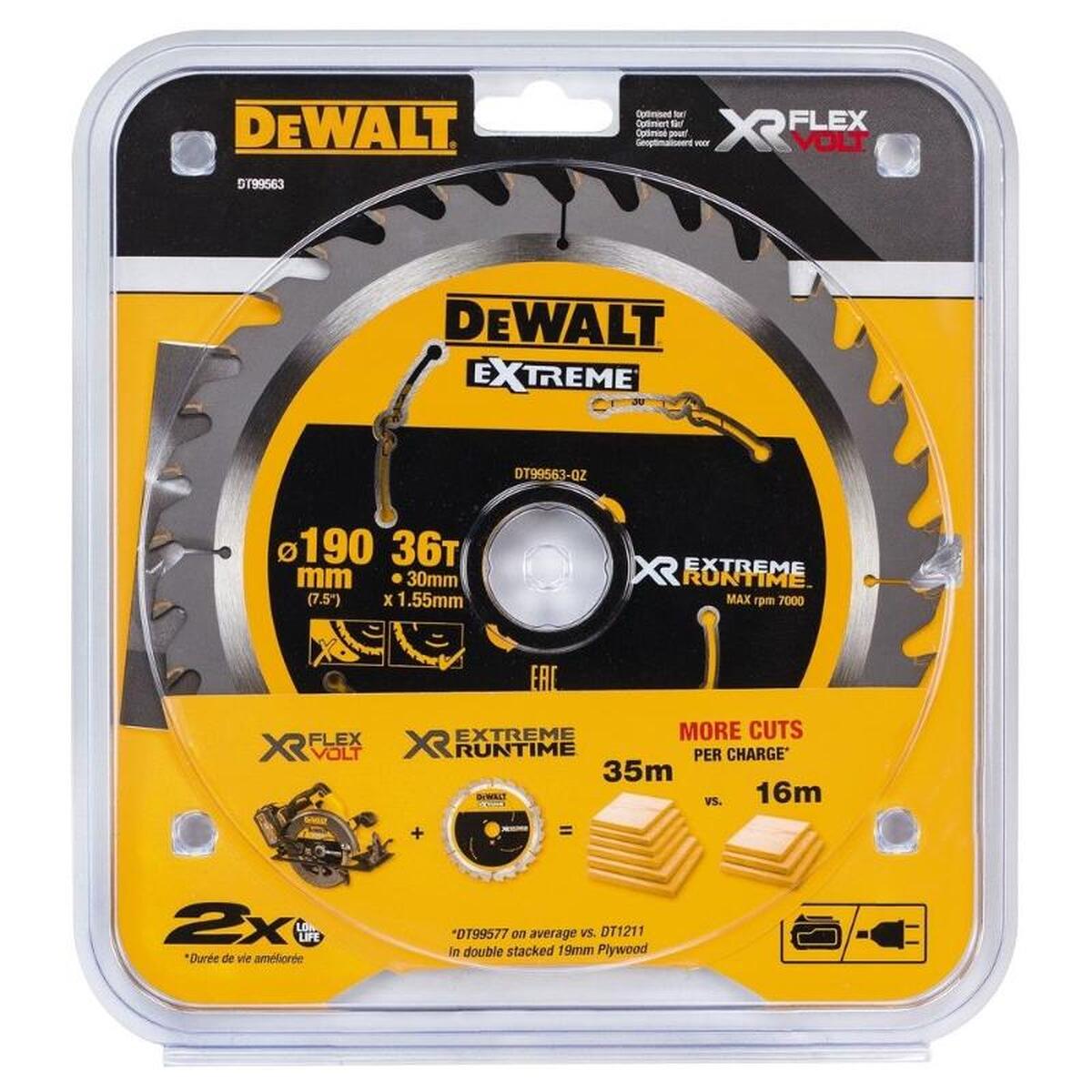 Диск пильный по дереву DeWalt XR EXTREME DT99563 190х30мм 36T — Фото 1